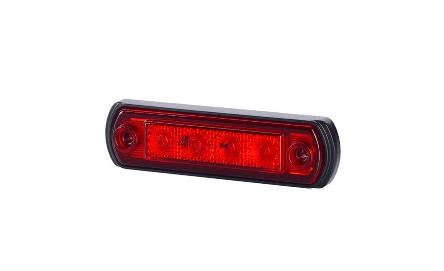 Feu de gabarit LED rouge, 4 diodes, 12/24 V, 110 x 30 mm