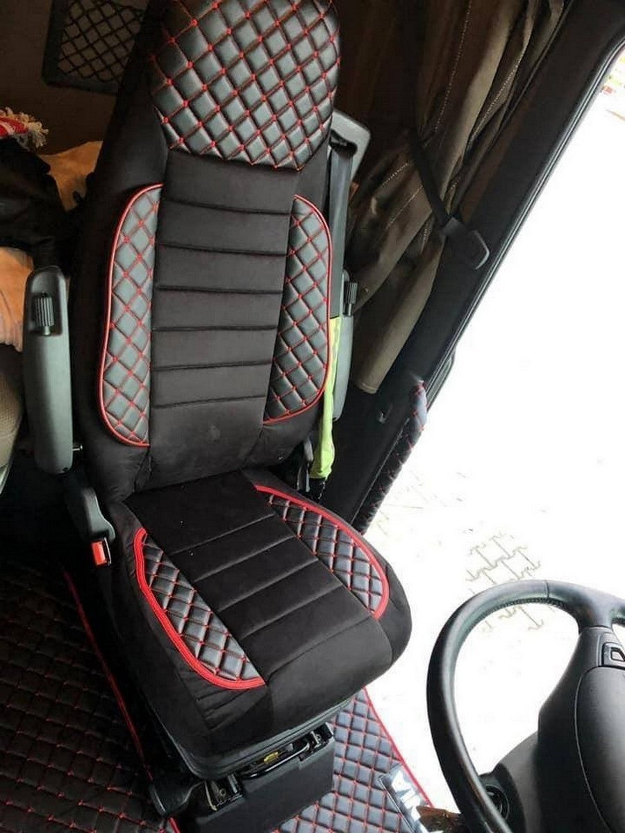 Deluxe καλύμματα καθισμάτων κατάλληλο για Iveco Stralis – μαύρο, 2004–2018