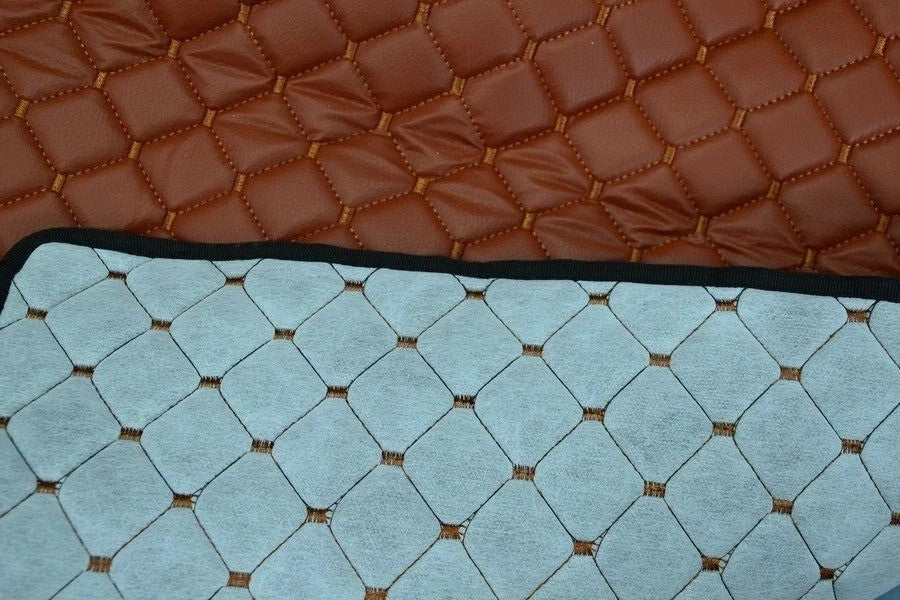 Leder-Fußmattensatz – geeignet für Scania R mit Normal-Sitzen, Automatikgetriebe, 2010–2019, Kupfer