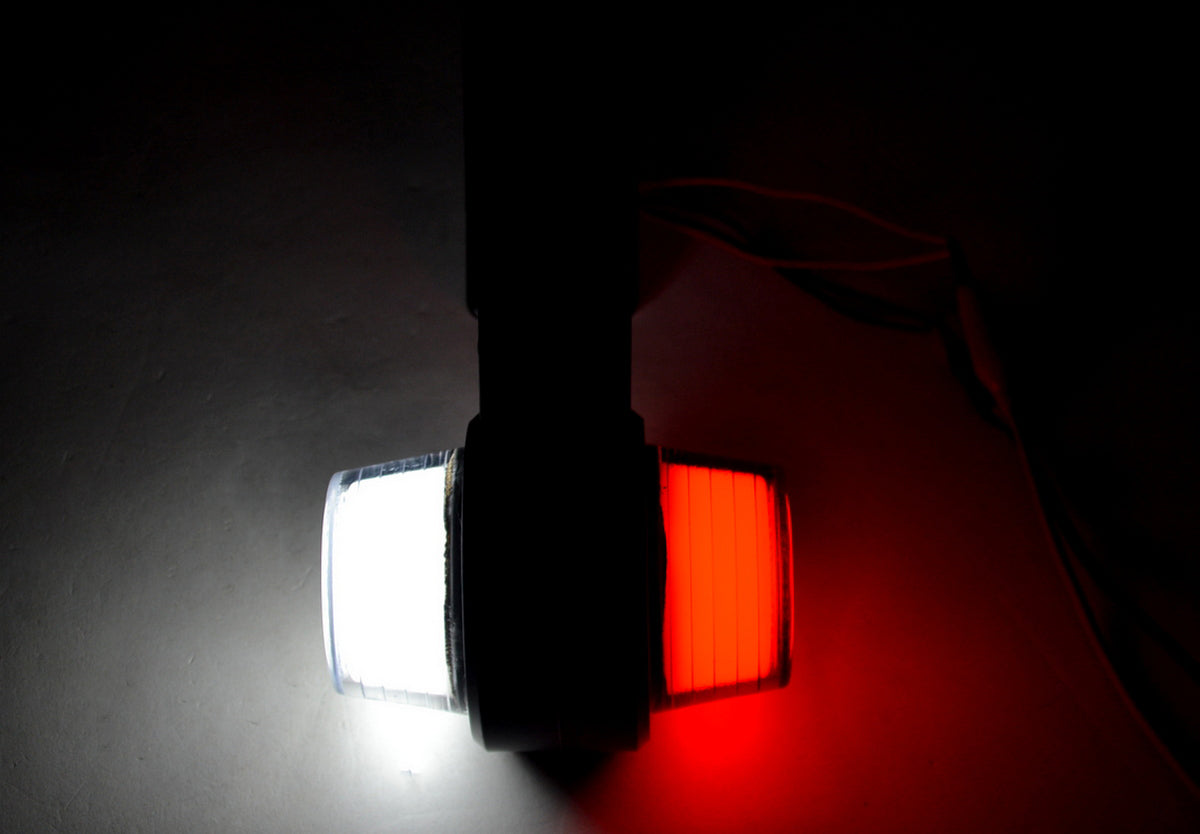 Feu de gabarit latéral Neon Maxi – rouge/blanc, 12/24 V