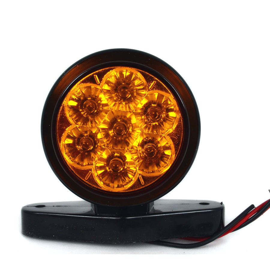 Avertisseur lumineux LED court, jaune/rouge, signal d’alerte auxiliaire 12 V