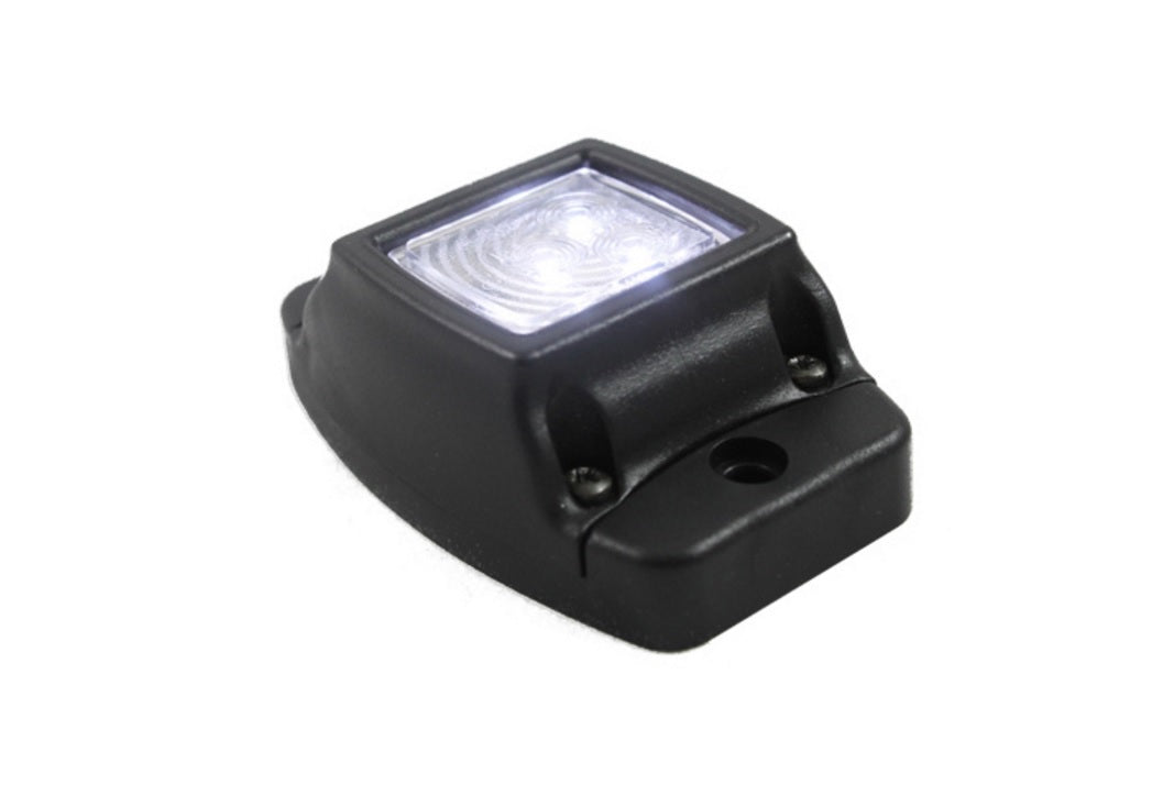 Feu de gabarit LED blanc, 3 diodes, base haute, 74 x 47 mm, entraxe de fixation 58 mm