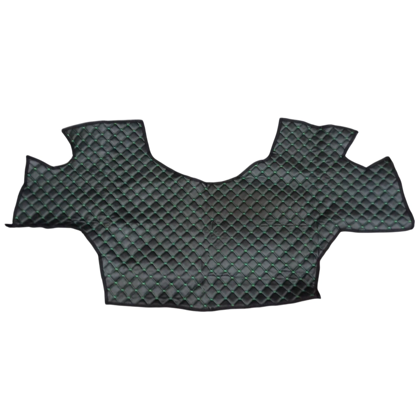 Schwarze Leder-Fußmatten – geeignet für CLAAS AXION 2022, grüne Ziernaht