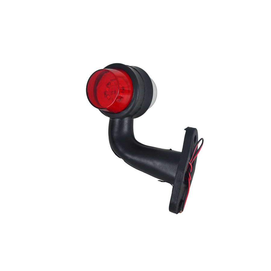 Mini lampe de position LED avec bras coudé, rouge/blanc, 12/24 V