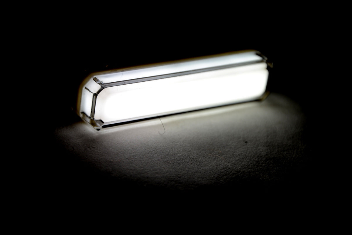 Feu de gabarit à LED néon blanc, 12/24 V à clipser, vis invisible, 80 x 20 x 20 mm
