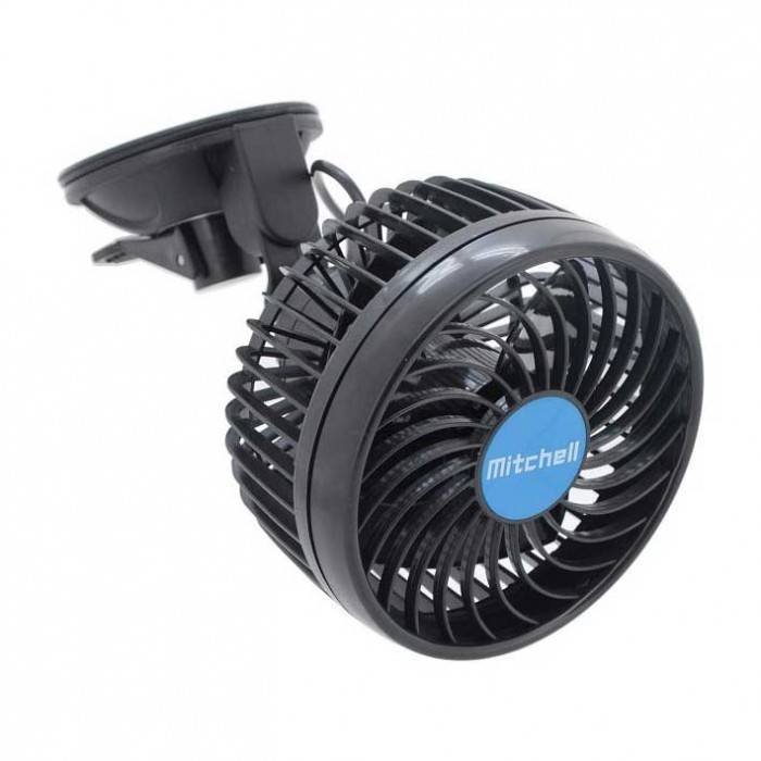 Ventilateur de voiture 12 V – Plastique noir