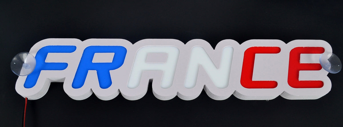 Panneau lumineux FRANCE – Boîte lumineuse décorative 46 × 9 × 3 cm