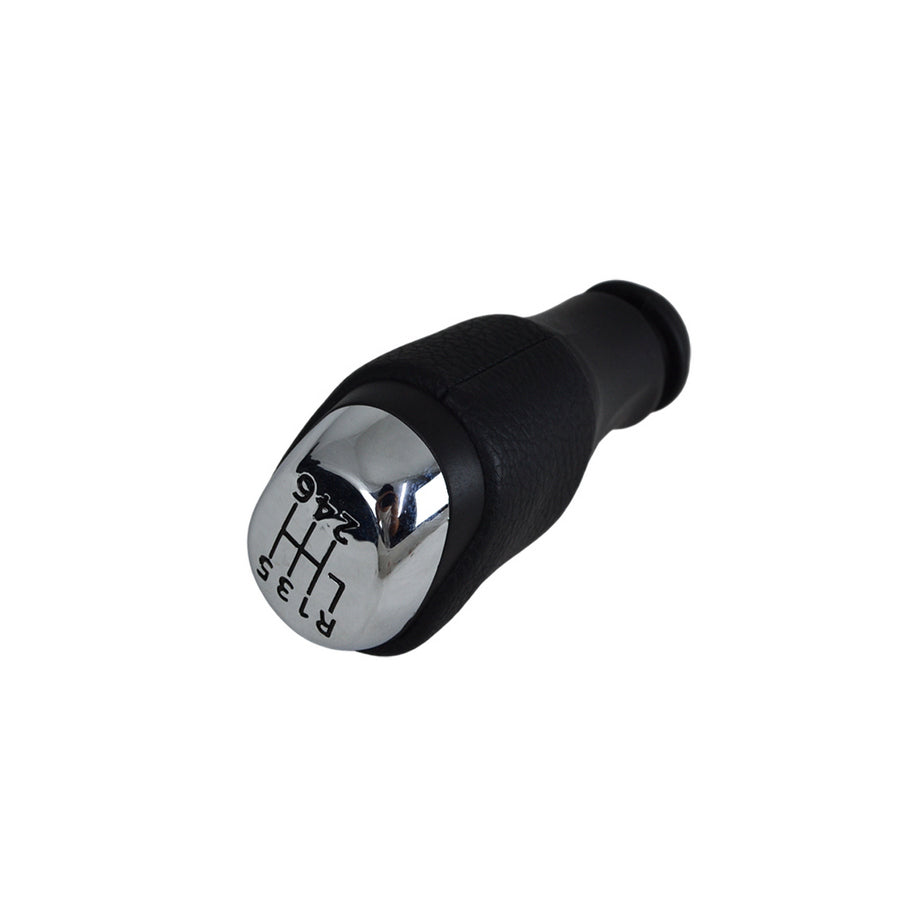 Pommeau de levier de vitesse en cuir – adapté pour Renault Clio IV, 6 vitesses, noir avec chrome