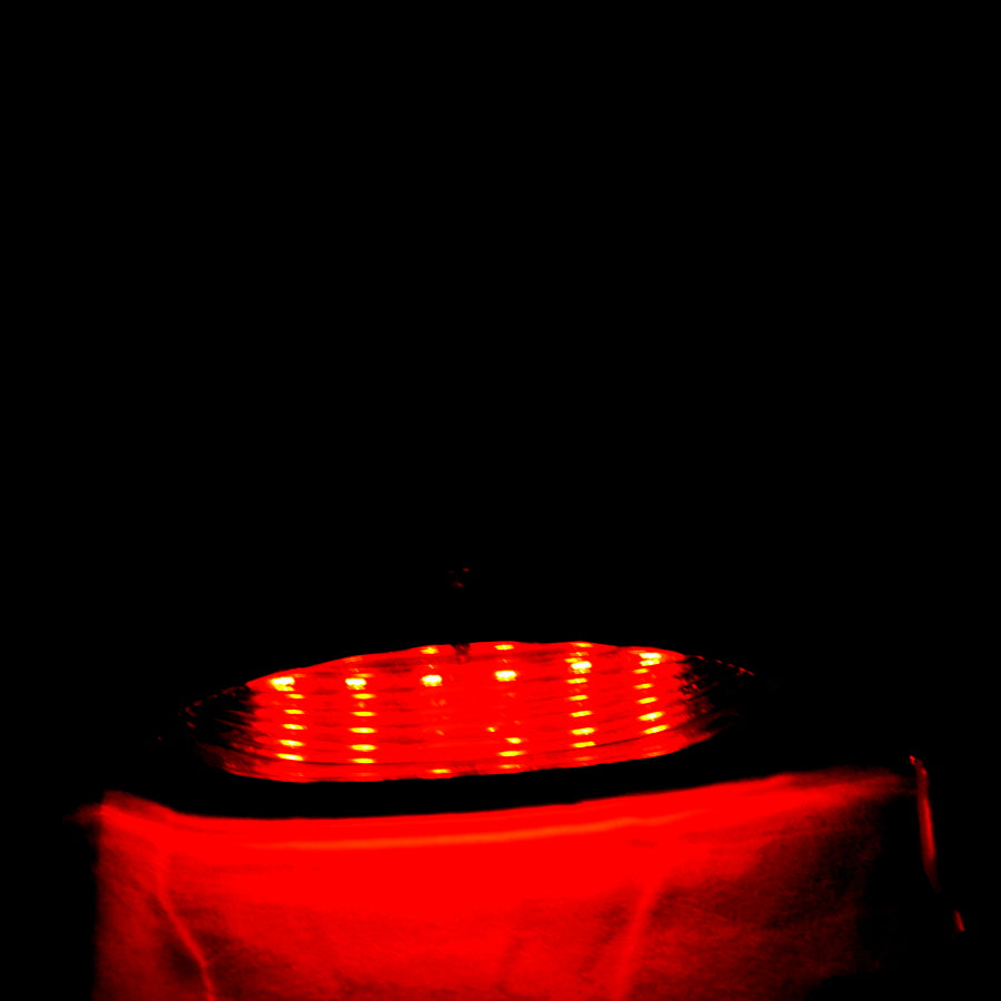 Κάθετο φως σήμανσης LED, κόκκινο/λευκό, 24V, 18 LED