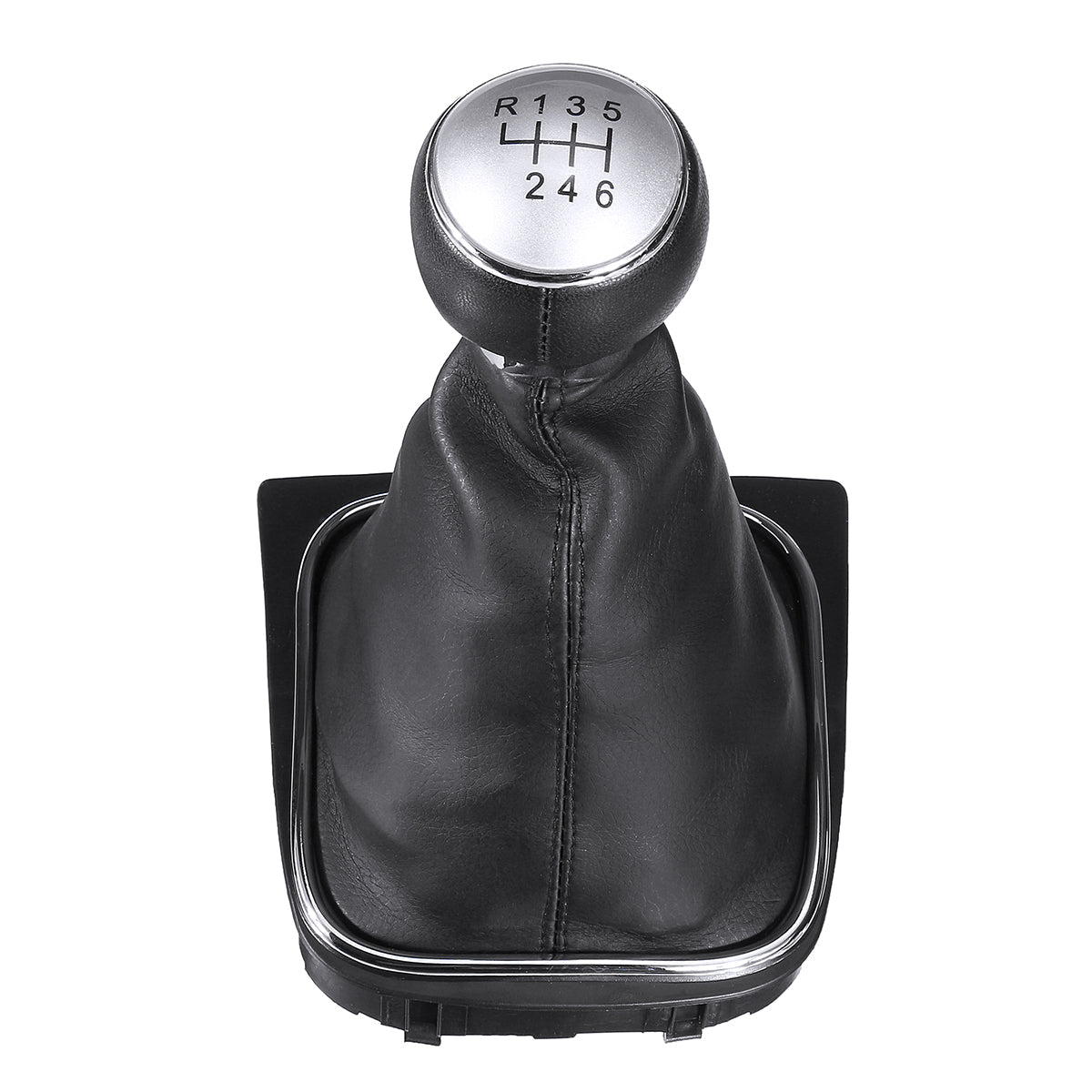 Pommeau de levier de vitesse gris 5 vitesses avec soufflet et embase, adapté pour VW Golf 5