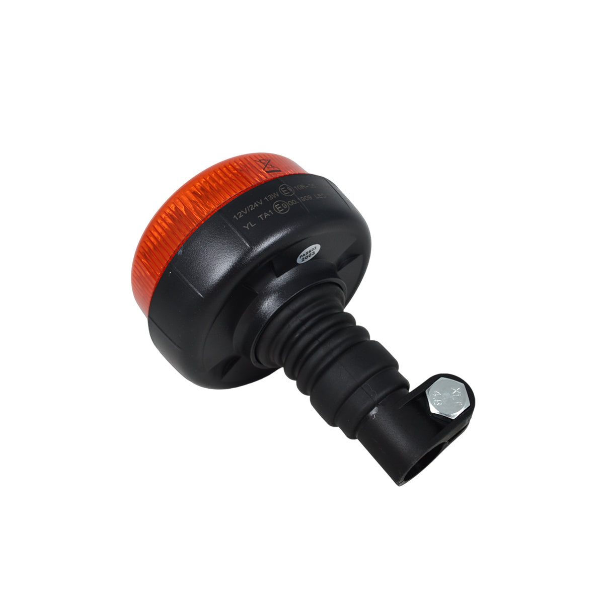 Оранжева LED мигаща сигнална лампа, 36 W, 12 LED, за монтаж на тръбен щифт