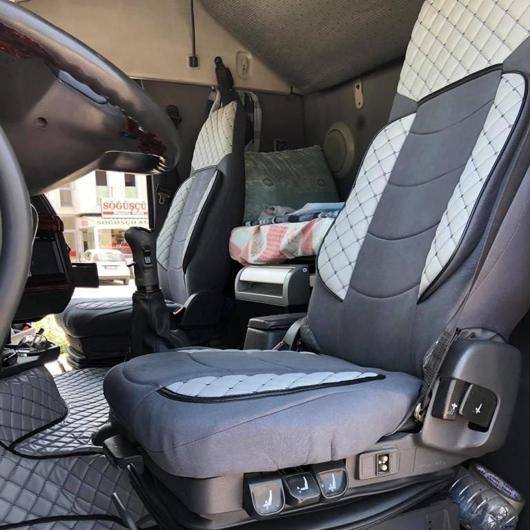 Deluxe Seat Covers – suitable for Mercedes Actros MP2/MP3, Grey, 2004–2015