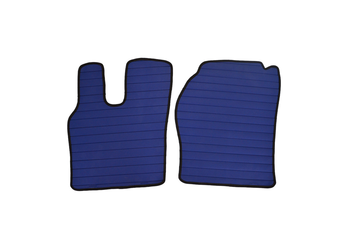 Гумени противохлъзгащи подови стелки, подходящи за Scania – черно и синьо, комплект 2 броя