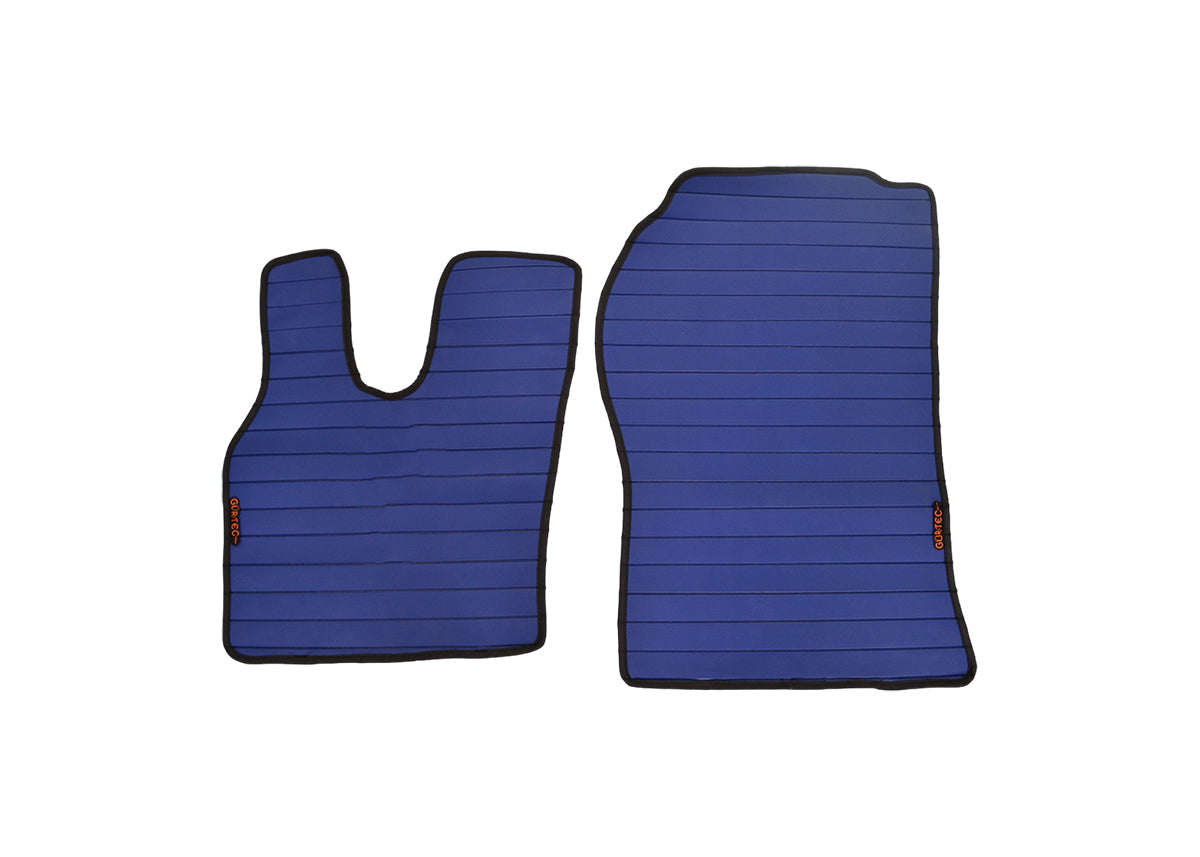 Tapis de sol antidérapants adaptés pour Scania R 2013–2016 – Noir/Bleu, jeu de 2