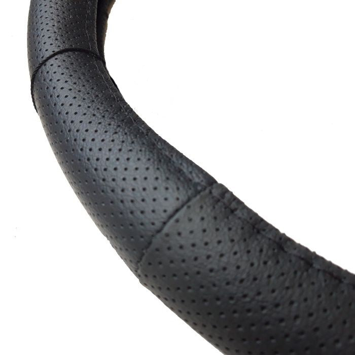 Housse de volant – cuir véritable noir, diamètre 45 cm