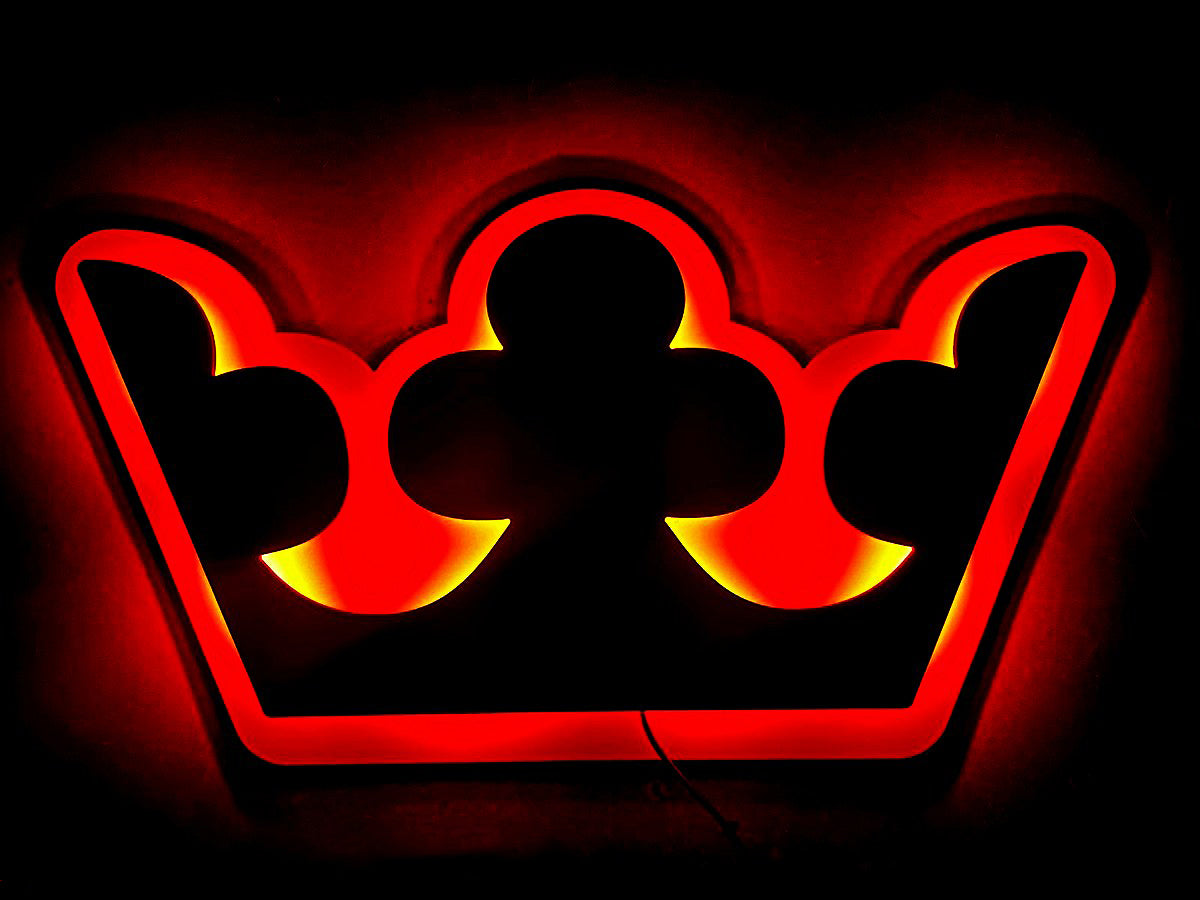 Правоъгълна табела за горна част на огледало, 12/24V, матово червена, 59×32 cm