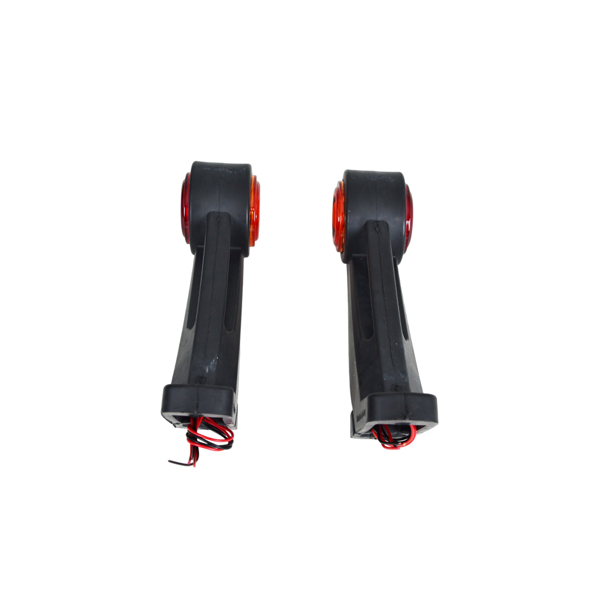 Feu de gabarit latéral LED rouge/jaune 10 LED 24 V 230 x 160 x 5 mm entraxe 80 mm