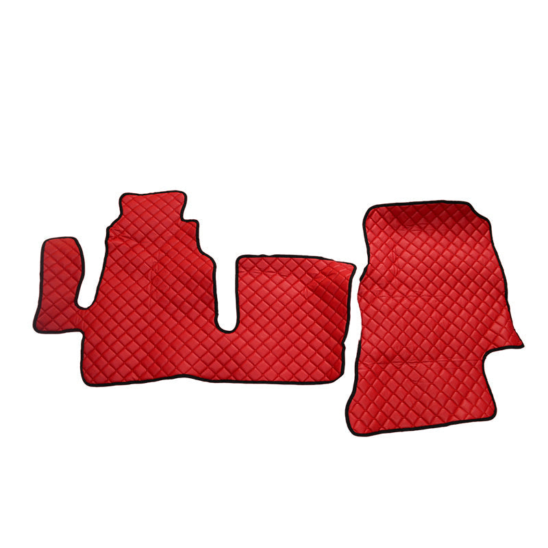 Leather Floor Mats – suitable for Mercedes Sprinter I 2000–2006, Red