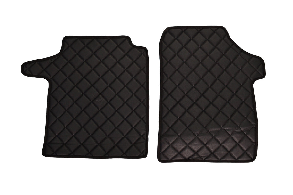 Black Leather Floor Mats – suitable for Mercedes Vito III 2014