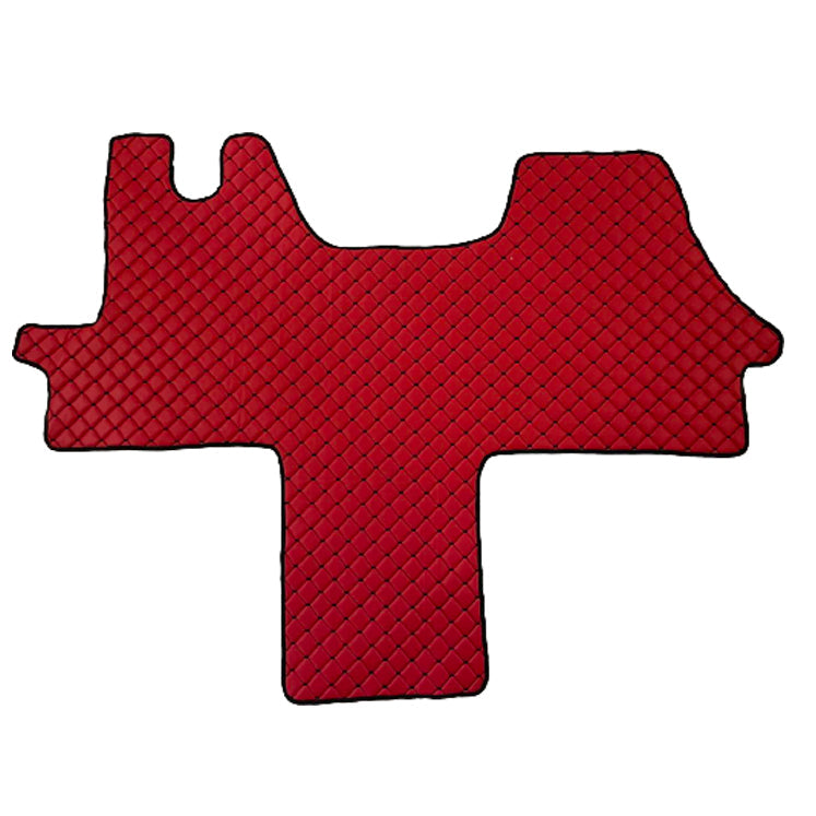 Red Eco Leather Floor Mats – suitable for Peugeot Boxer, Fiat Ducato, and Citroen Jumper, 2006+