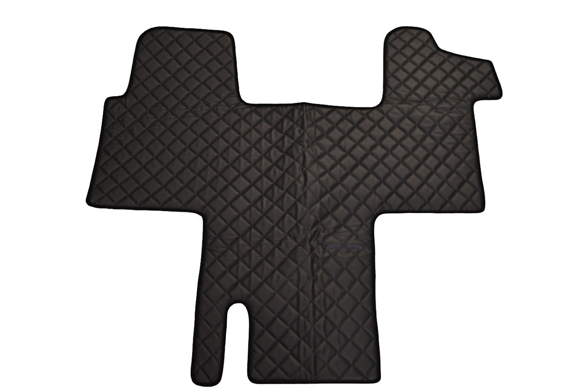 Tapis de sol noirs en cuir synthétique (éco-cuir) – adaptés pour Renault Master III 2010+, 1+1 sièges avant