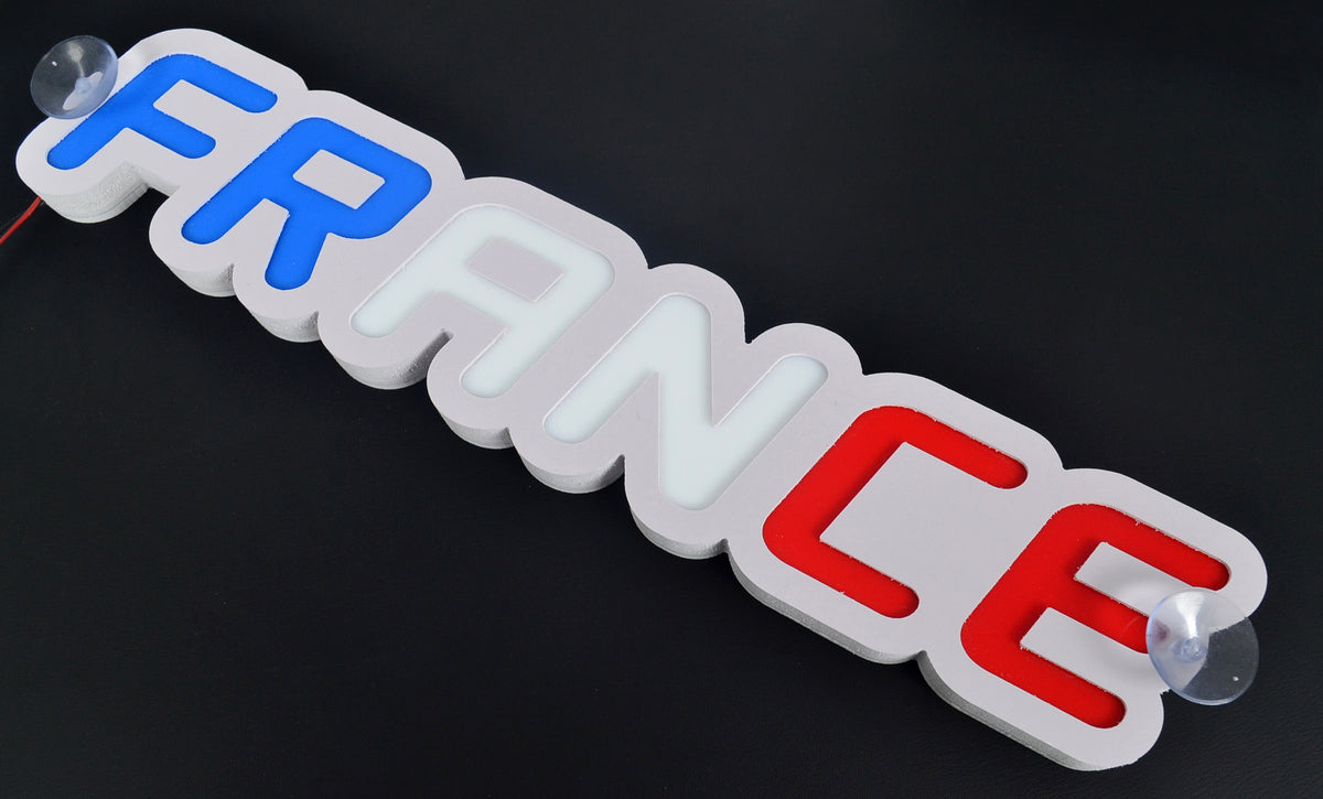 Panneau lumineux FRANCE – Boîte lumineuse décorative 46 × 9 × 3 cm