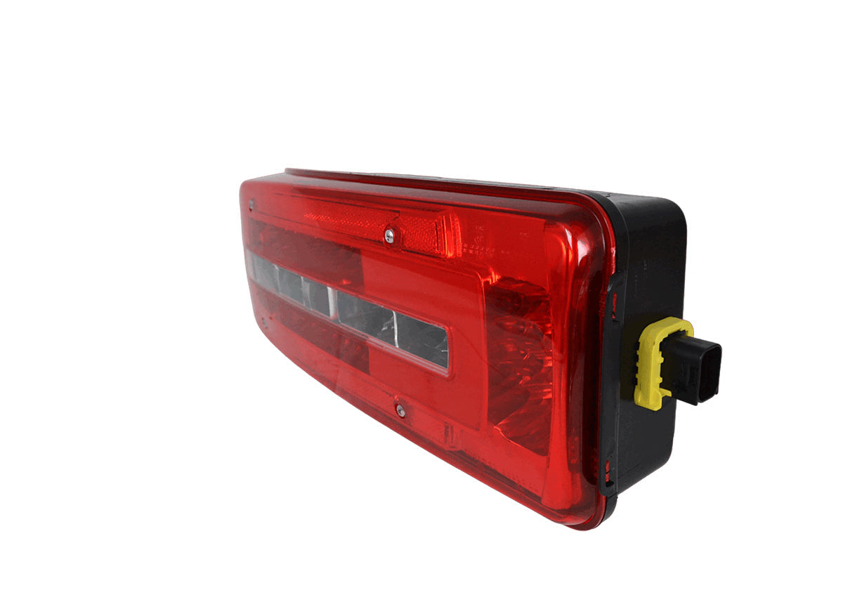 Feu arrière droit à LED – adapté pour camions DAF CF/XF, 24 V, 410×165×90 mm, 8 broches
