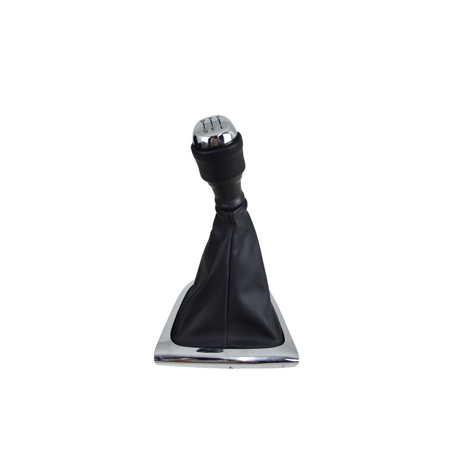 Pommeau de levier de vitesse avec soufflet et base chromée – adapté pour Renault Clio IV 2012–2020, 6 vitesses, cuir