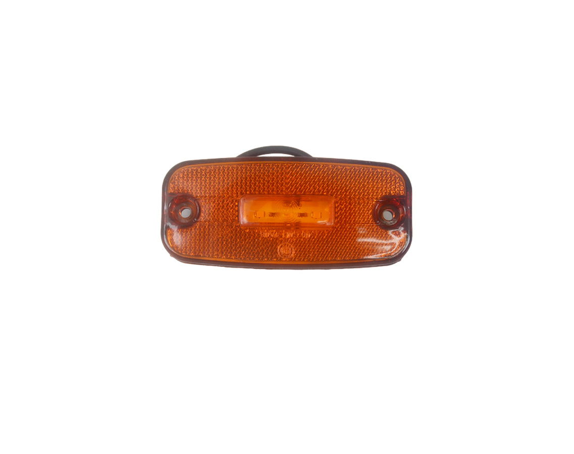 Yellow LED Side Marker Light suitable for Krone – 3 Diodes, 110 x 50 x 11 mm, 75 mm Mounting Centers