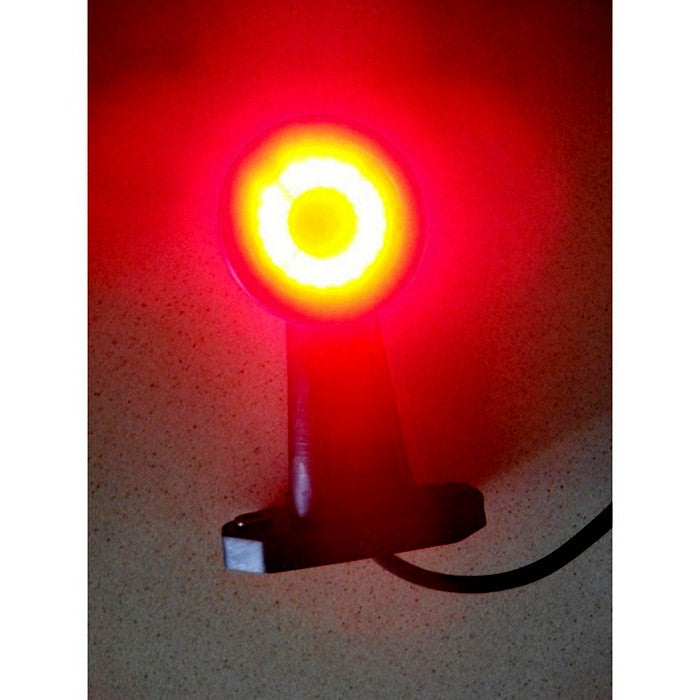 Feu de gabarit latéral LED blanc/rouge 12/24V 13 mm x 8,5 mm pour véhicules utilitaires et remorques