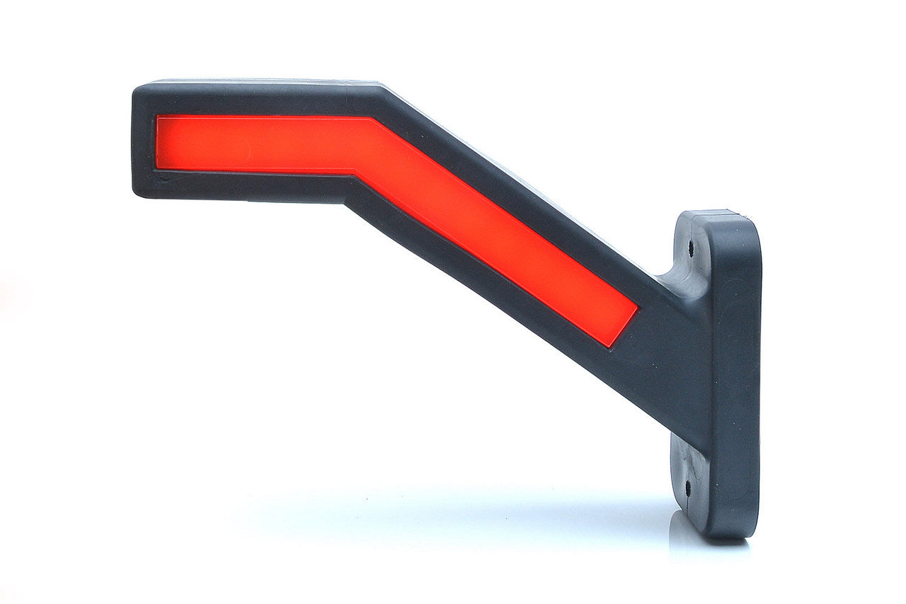 Feu de gabarit latéral néon à LED triple, côté droit, rouge/blanc/ambre, 12/24 V