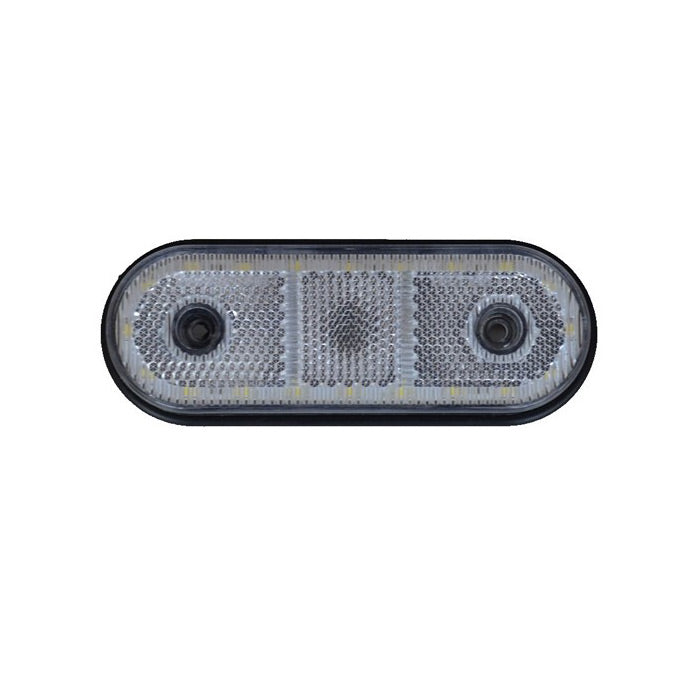 Οβάλ φως οριοθέτησης LED, 24V, λευκό, λυχνία σήμανσης 20 LED