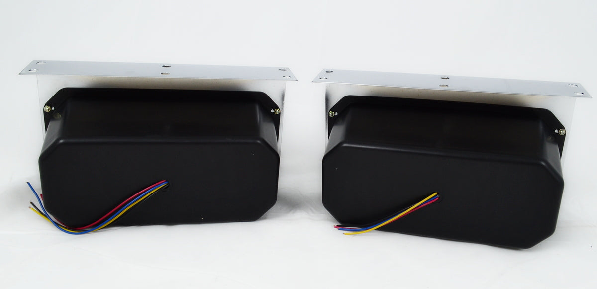 Комплект LED хромирани задни светлини – два кръгли фара