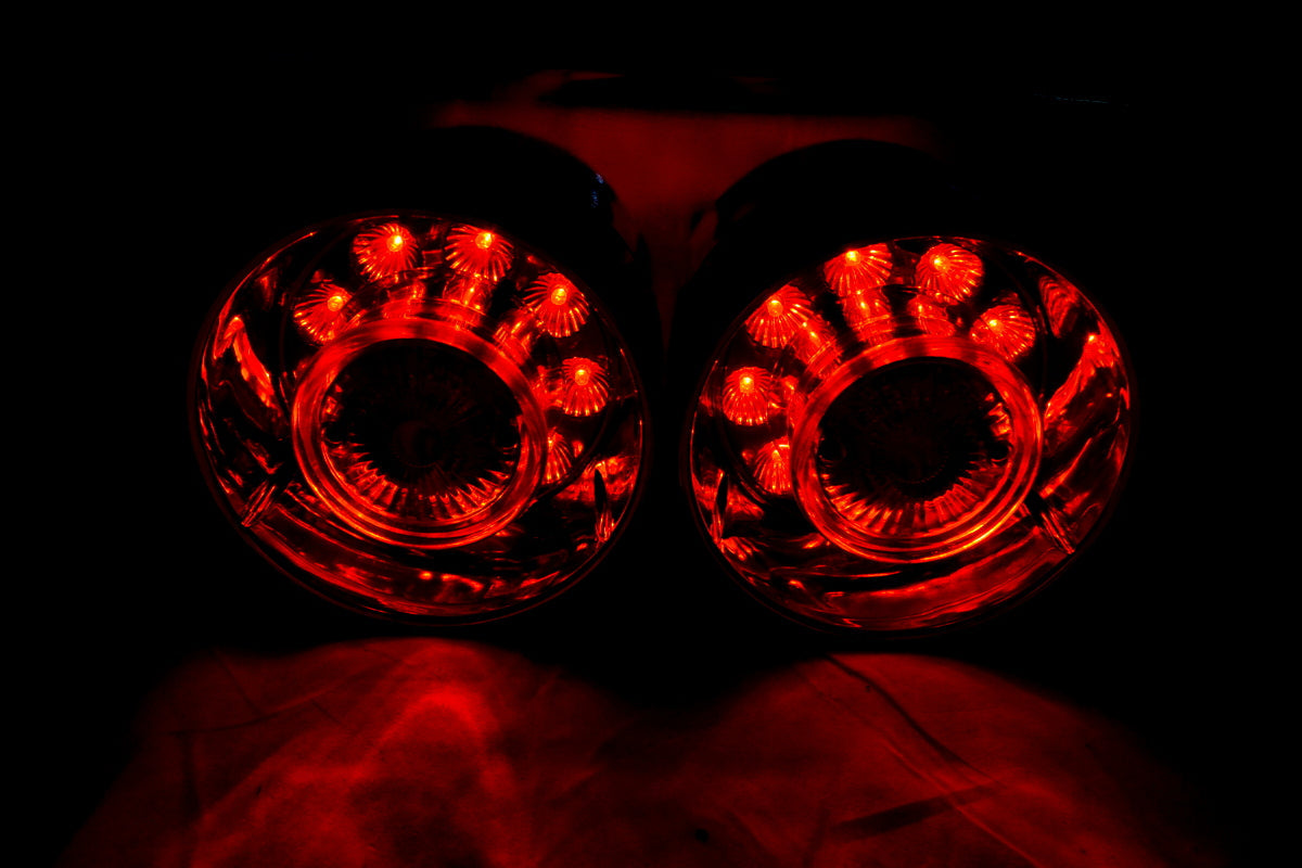 Комплект LED хромирани задни светлини – два кръгли фара