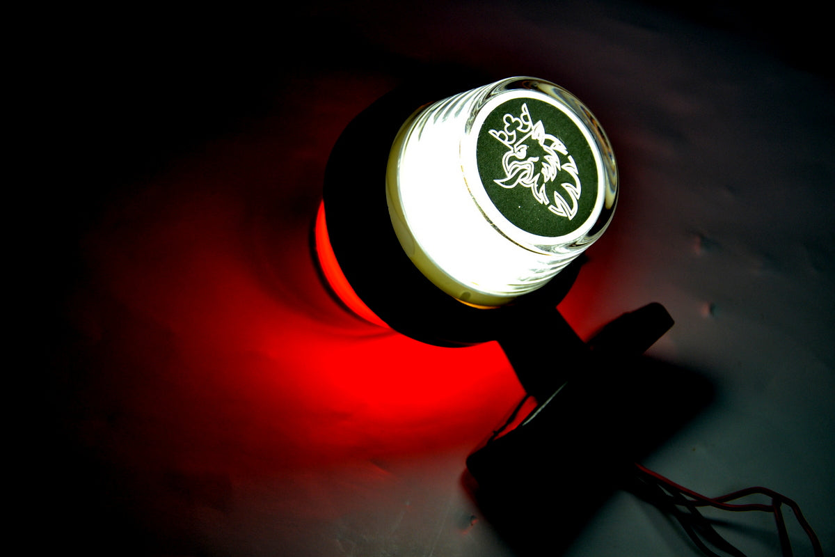 Feu de position latéral néon – type corne courte, rouge/blanc, 12/24 V, adapté pour logo Scania