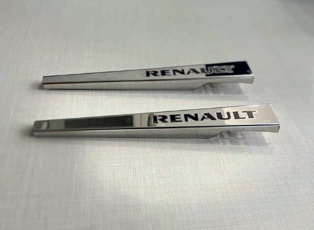 Décorations d’essuie-glaces 3D – Acier inoxydable, lot de 2, adapté pour Renault Premium