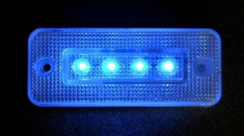 Feu de gabarit LED, bleu, 24 V, 4 diodes LED, 101 x 41 x 10 mm, lentille claire