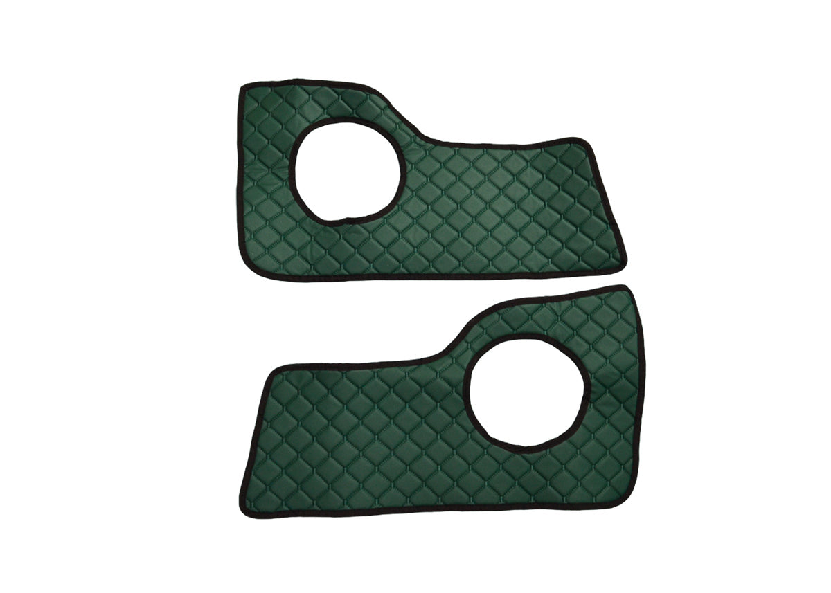 Jeu de tapis de porte – 2 pièces, cuir synthétique (éco-cuir), vert, adapté pour Volvo FH2 1998–2012