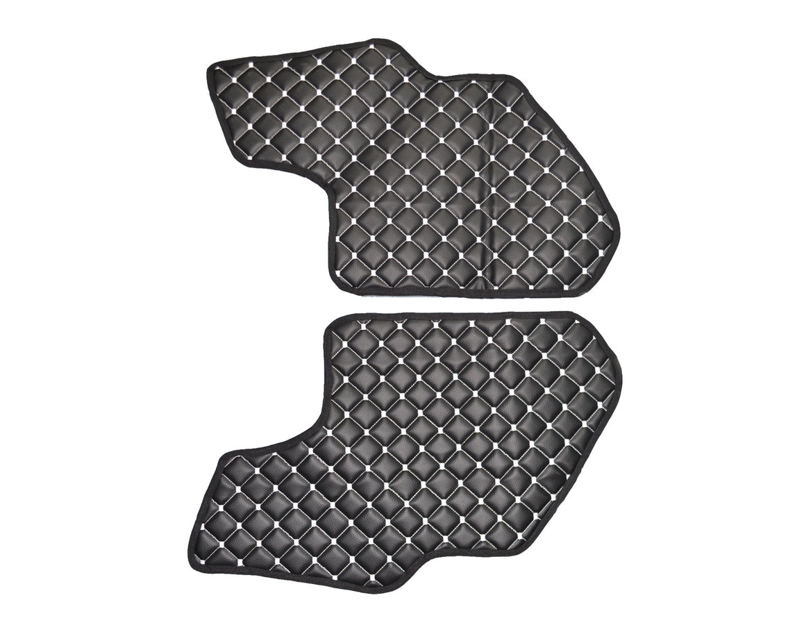 Door Mats – Eco Leather, Black with White Stitching, suitable for Scania R/S Next Gen 2017+