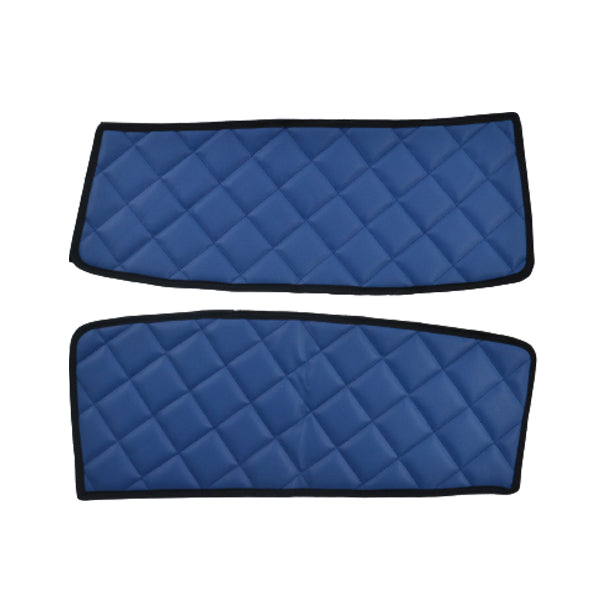 Jeu de tapis de porte – 2 pièces, cuir synthétique (éco-cuir) bleu, adapté pour DAF XF105 et XF106 (2006+)