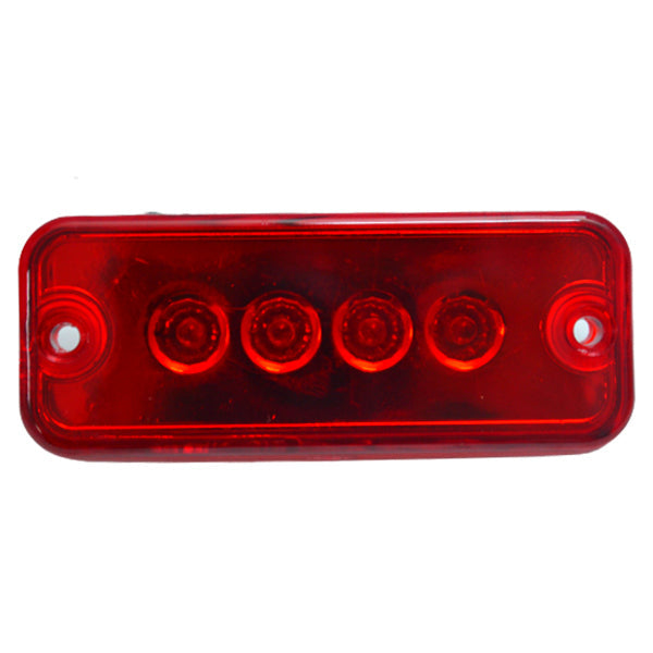 Червен габаритен LED фар – 4 LED диода, 24 V