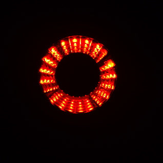 Feu de position droit long incurvé à LED, rouge/blanc, 12/24 V