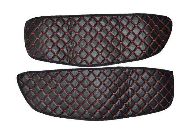 Türmattensatz – Kunstleder (Eco-Leder), Schwarz mit grüner Naht, geeignet für MAN TGX 2007–2017