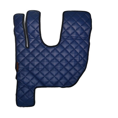 Jeu de tapis de sol en cuir synthétique bleu – adapté pour Renault Gama T Tunnel