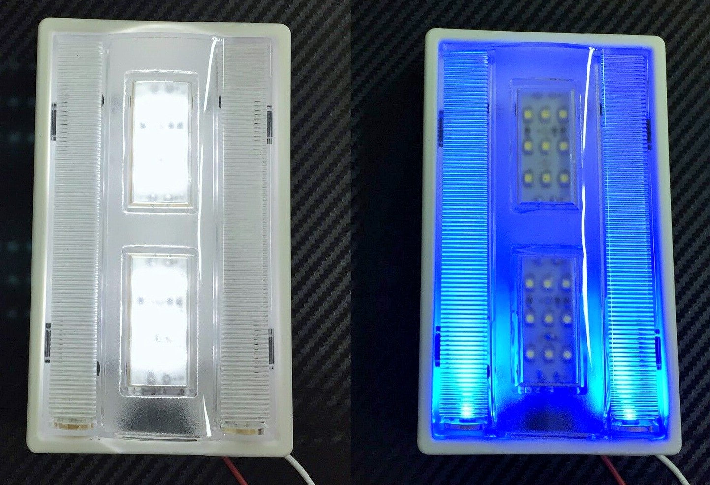 12 V Ceiling Light, Dual Function LED, White Housing, 150 x 90 x 30 mm