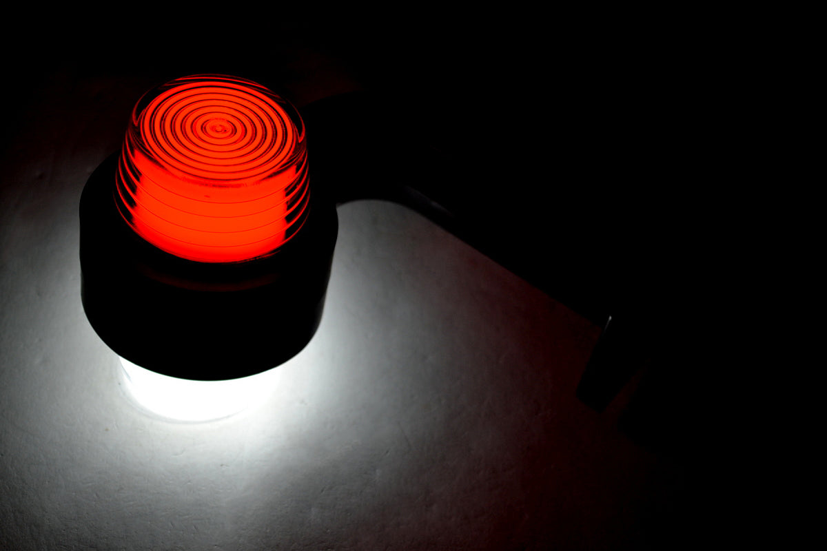 Feu de gabarit latéral Neon Maxi – rouge/blanc, 12/24 V