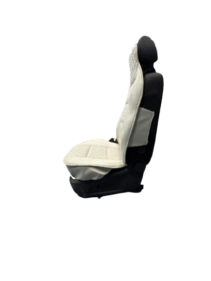 Калъфи за автомобилни седалки с масажиращ ефект, Alcantara и кожа, бежови, комплект 2 броя