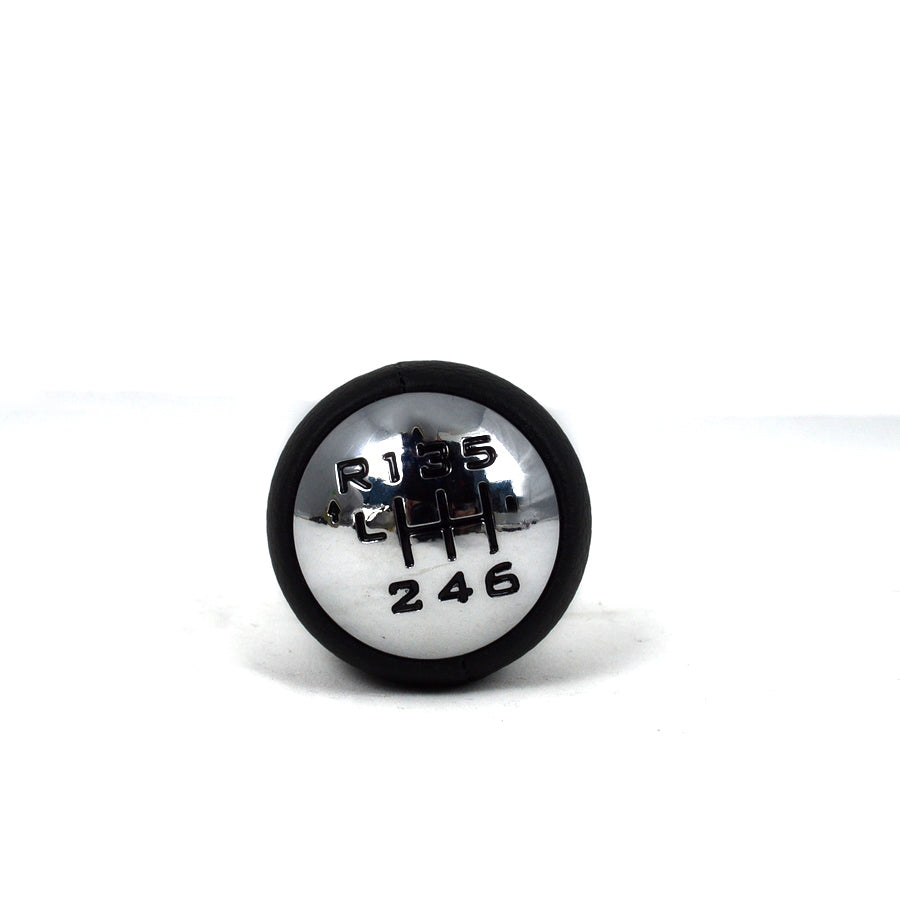 Pommeau de levier de vitesse 6 rapports en cuir noir pour Peugeot 307, 308, 5008, 807 et Partner