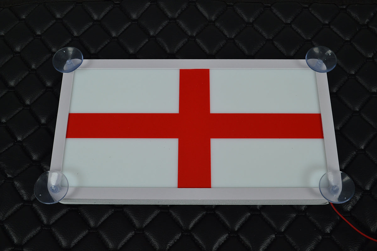 3D England LED Sign, White/Red, 12V, 17 x 31 x 2.5 cm