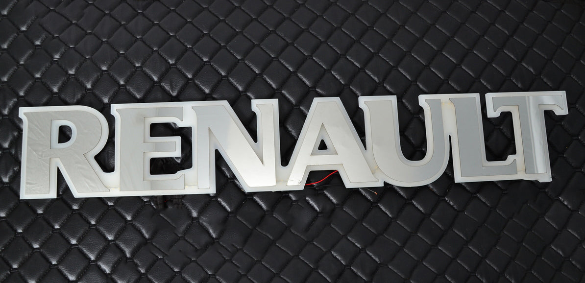 Beleuchtetes Kühlergrill-Schild – rotes Licht, 24V, geeignet für Renault